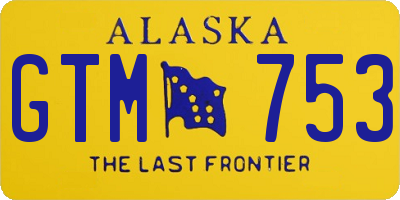 AK license plate GTM753