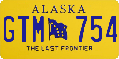 AK license plate GTM754