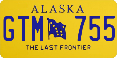 AK license plate GTM755