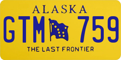 AK license plate GTM759