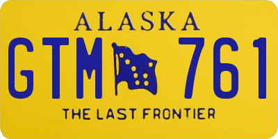 AK license plate GTM761