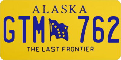 AK license plate GTM762