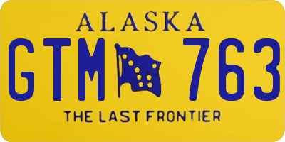 AK license plate GTM763