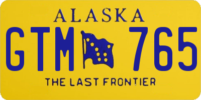 AK license plate GTM765