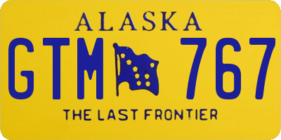 AK license plate GTM767