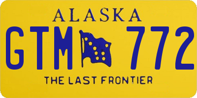 AK license plate GTM772