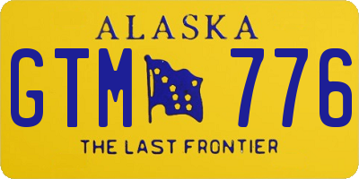 AK license plate GTM776