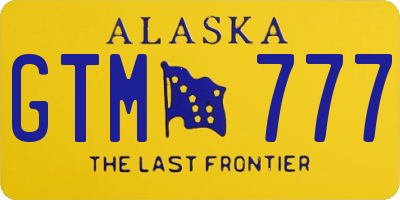 AK license plate GTM777