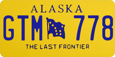 AK license plate GTM778