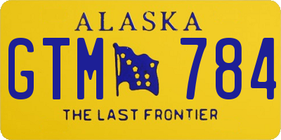 AK license plate GTM784