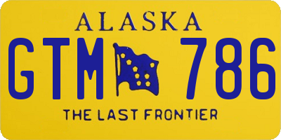 AK license plate GTM786