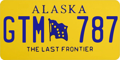 AK license plate GTM787