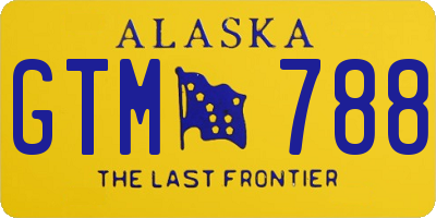 AK license plate GTM788