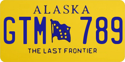 AK license plate GTM789