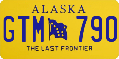 AK license plate GTM790