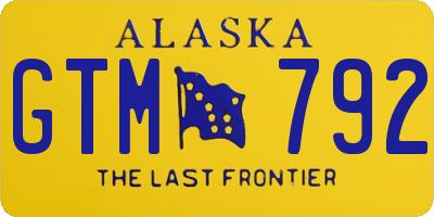 AK license plate GTM792