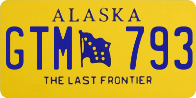 AK license plate GTM793