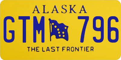 AK license plate GTM796