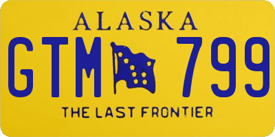 AK license plate GTM799