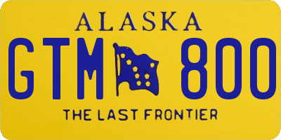 AK license plate GTM800