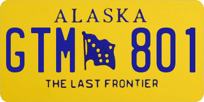 AK license plate GTM801