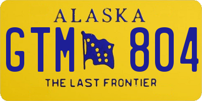 AK license plate GTM804