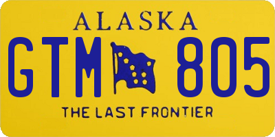 AK license plate GTM805