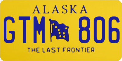 AK license plate GTM806