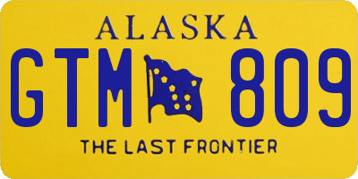 AK license plate GTM809