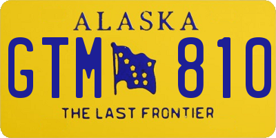 AK license plate GTM810