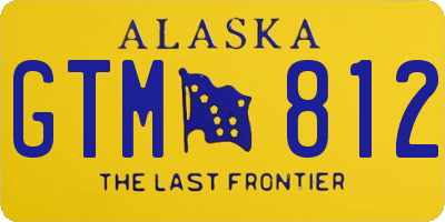 AK license plate GTM812