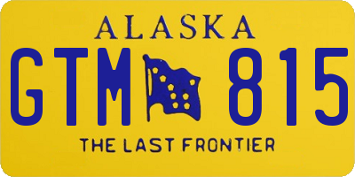 AK license plate GTM815
