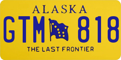 AK license plate GTM818