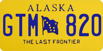 AK license plate GTM820