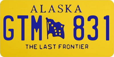 AK license plate GTM831