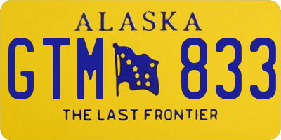 AK license plate GTM833