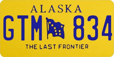 AK license plate GTM834