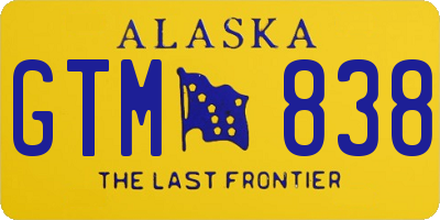 AK license plate GTM838