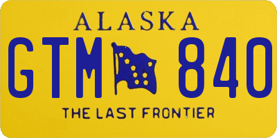 AK license plate GTM840