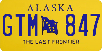 AK license plate GTM847