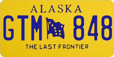 AK license plate GTM848