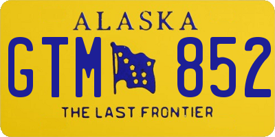 AK license plate GTM852