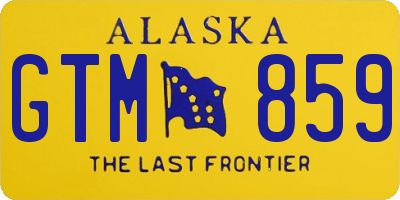 AK license plate GTM859