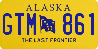 AK license plate GTM861