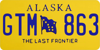 AK license plate GTM863