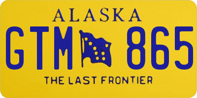 AK license plate GTM865
