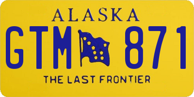 AK license plate GTM871