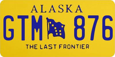 AK license plate GTM876
