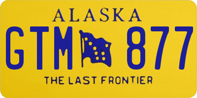 AK license plate GTM877