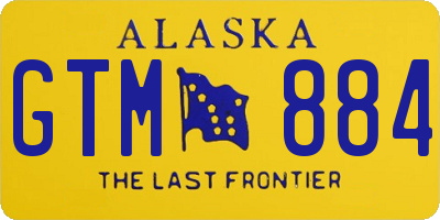 AK license plate GTM884